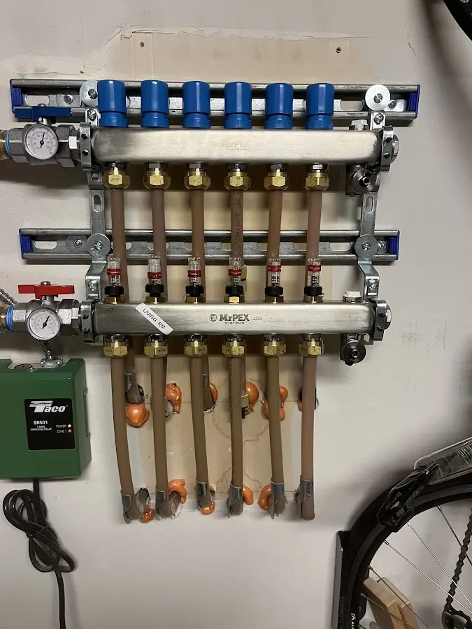 Plumber performing Gas Line Installation at a residential property in Bayou Blue